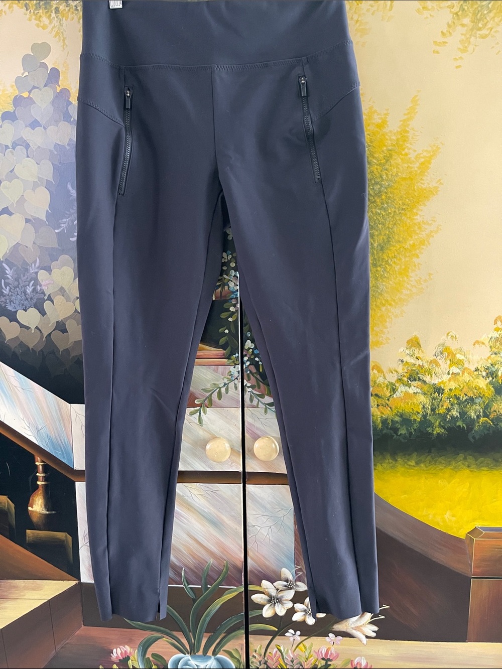 Athleta Black High-Rise Zip-Pocket Performance Joggers